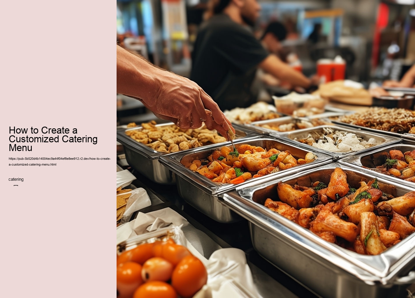 How to Create a Customized Catering Menu